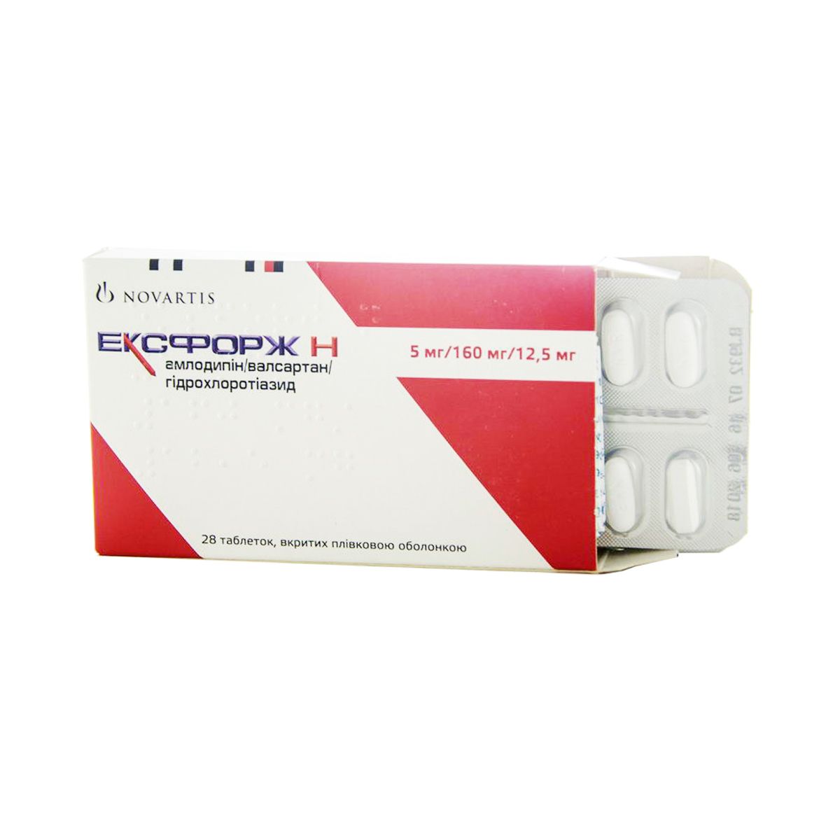 Exforh ექსფორჯი H - Exforge H 5/160/12.5მგ 28 ტაბლეტი