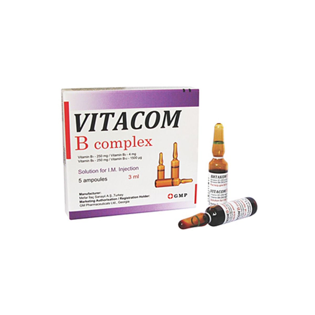 ვიტაკომი - Vitacom B Complex (B კომპლექსი) 3მლ 5 ამპულა