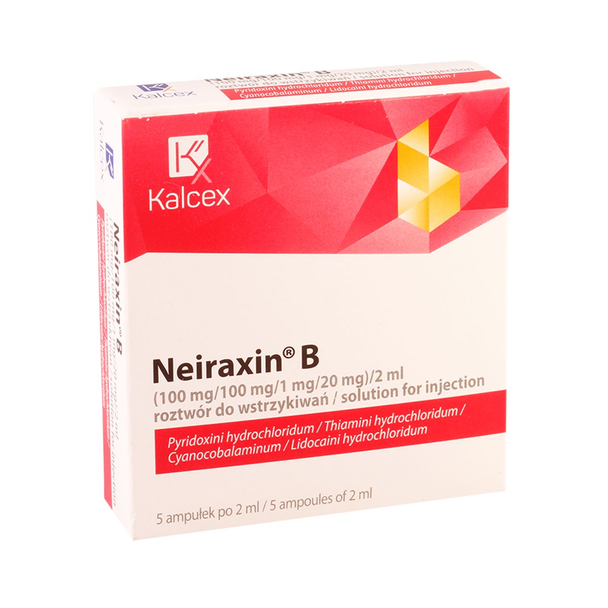 Neiraxin B - ნეირაქსინი B 2მლ 5 ამპულა