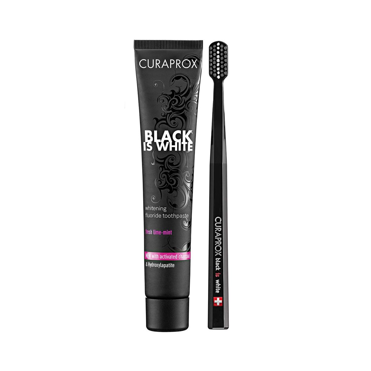 Curaprox - კურაპროქსი ნაკრები Black is white 3686